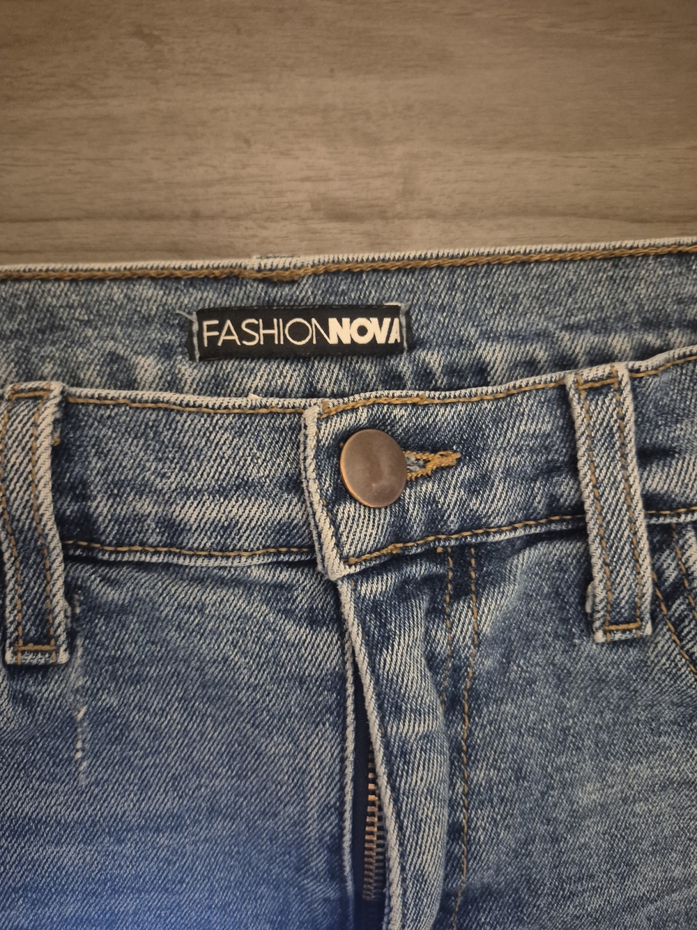 Fashion Nova Light Blue Boyfriend Jeans - Picture 7 of 14